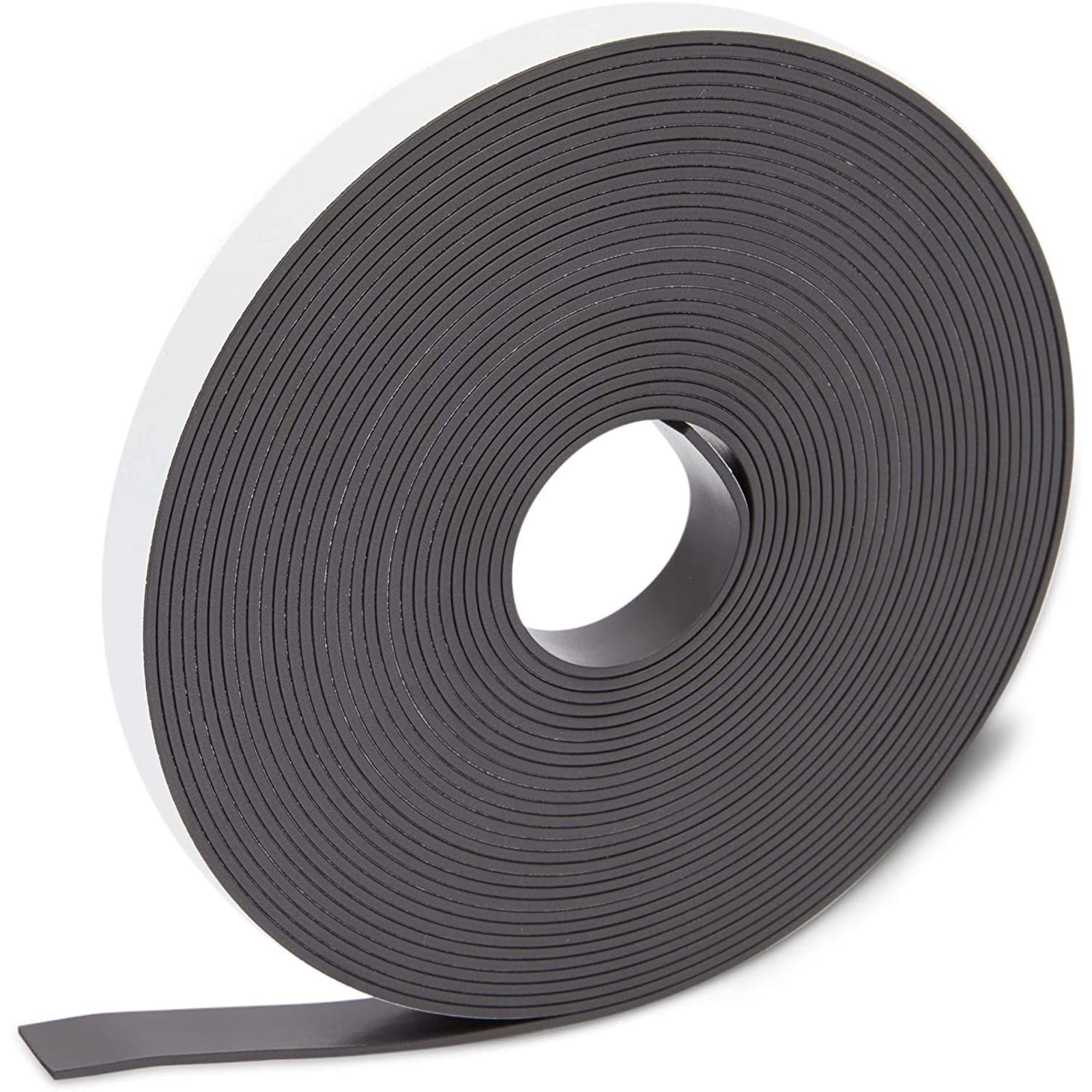 Thicker and Stronger Adhesive Back Magnet Strip for White Board Fridge Automotive Black Dry Erase Tape King Flexible Magnetic Tape 1-Inch x 15 Feet