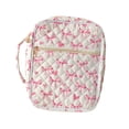 thumbnail image 1 of Neceser acolchado para maquillaje, neceser de viaje, práctico y moderno para mujer con bolsillo con cremallera. Arco y corazón, 1 of 9