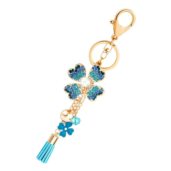 Masteelf  Rhinestone Key Chain Bag Decoration Party Keychain Charm Lovers Blue