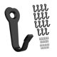 thumbnail image 3 of 15 ganchos de pared de hierro resistentes con clavos, multiusos, ahorran espacio. Negro, 3 of 9
