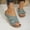 #0183-Light Blue, variant on Women's Adjustable Buckle Wedge Sandals, Faux Leather Peep Toe Slides with Cork Footbed, Thick Sole Comfortable Clogs, Versatile Summer Beach Footwear Gift