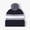 BLUE, variant on Knit Beanie with Pom - Block Stripes Collection