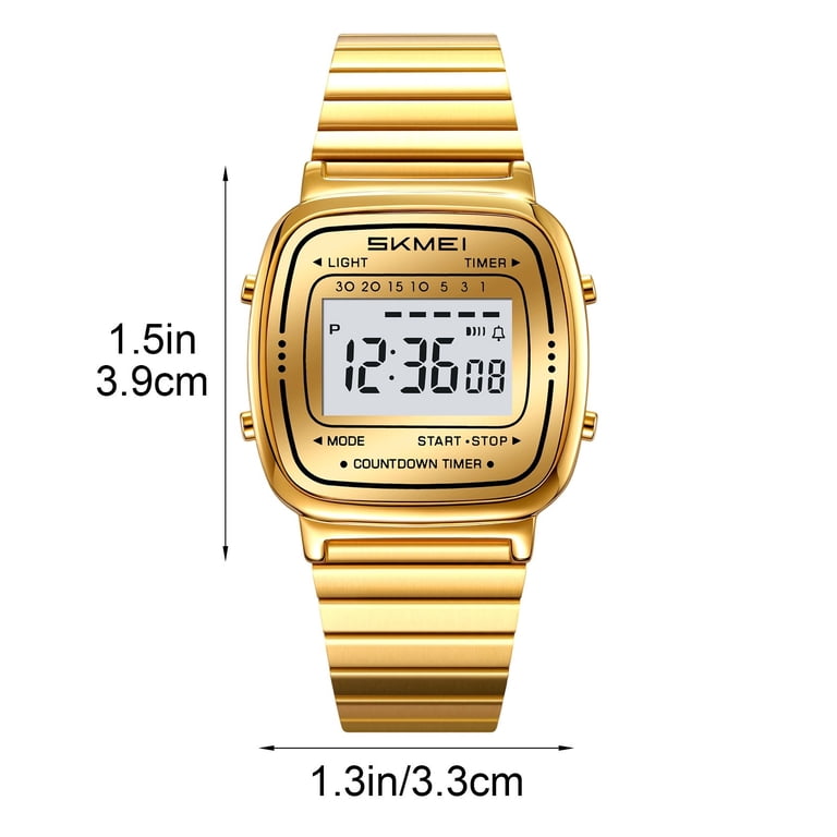 Vintage Digital Watch with Stainless Steel Bracelet, Water Resistant Amazon.com: Miykon Unisex Vintage Digital Watch, Adjustable  main image 4