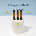 thumbnail image 4 of Refillable Roller Bottle - 6 Pack, 10ml/0.33 floz), Easy Fill & Refill, Roller, Dropper & Refill Utility, Amber & Black, 4 of 10