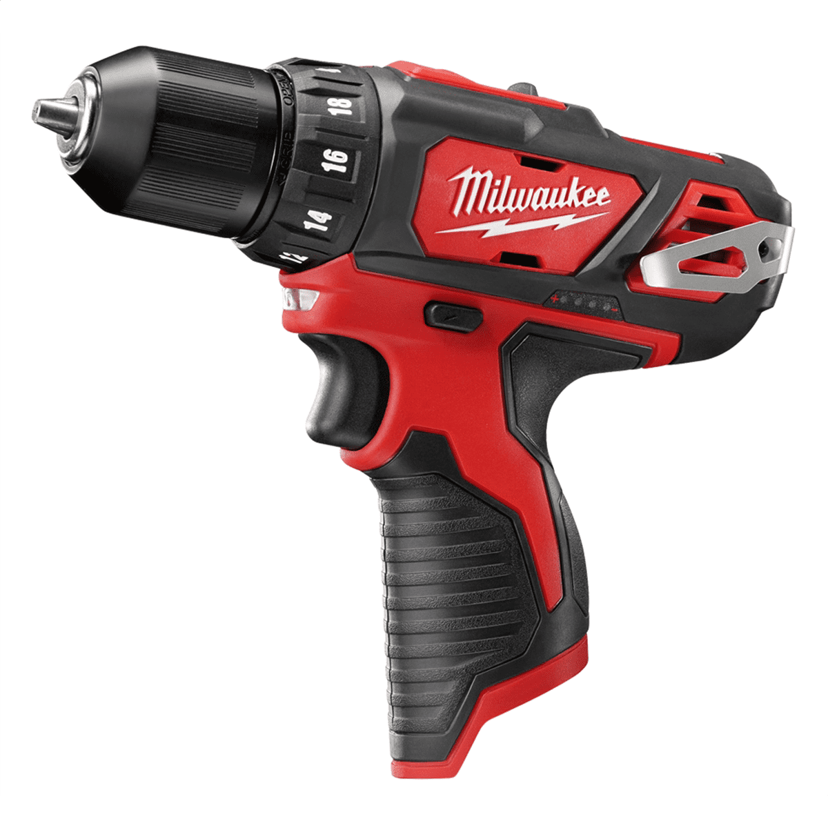 Milwaukee 2407-20 M12 3/8" Cordless Drill/Driver  275 in-lbs Torque, All-Metal Chuck, Dual-Speed, LED Light (Bare Tool)