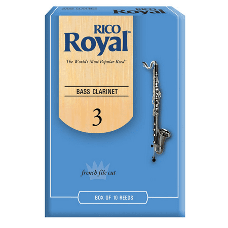 Rico Royal Bass Clarinet Reeds, Strength 3.0,