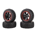 thumbnail image 1 of for 1:10 Car 75mm Rubber Tires and Wheel Rims for 1/10 Scale 94123 RC on Road Car0226, 1 of 6