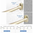 thumbnail image 5 of Curved Shower Curtain Rod,  Round Shower Curtain Rod 48 to 72 Inches Adjustable, Rounded Bowed Stainless Steel Shower Rods for Bathroom, Bathtub, More Shower Space, Gold, Need to Drill, 5 of 6