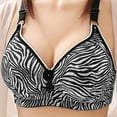 thumbnail image 3 of HAPIMO Everyday Bras for Women Stretch Underwear Soft Ultra Light Lingerie Ombre Zebra Print Push Up Camisole Comfort Daily Brassiere Gathered Underwire Discount Black XL, 3 of 3