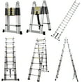 thumbnail image 6 of Bowoshen 16.5Ft Aluminum Telescoping Ladder, Non-Slip Ladder Lightweight Multi-Use Retractable Foldable Extension Step Loft /Attic Ladder, 330lbs Load Capacity, 6 of 8