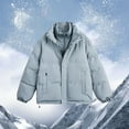 thumbnail image 2 of Winter Coat Warm Insulated Jacket With Hood Windproof Outdoor Casual Long Sleeve Padded Overcoat For Cold Weather, 2 of 3