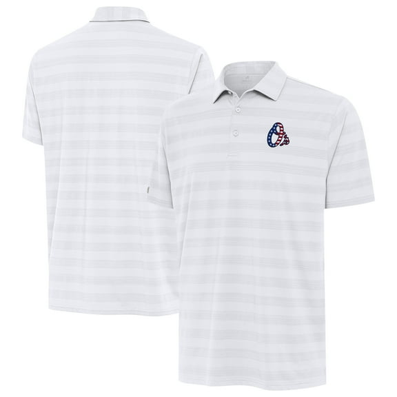 Men's Antigua White Baltimore Orioles Tunnel Stars and Stipes Team Logo Polo