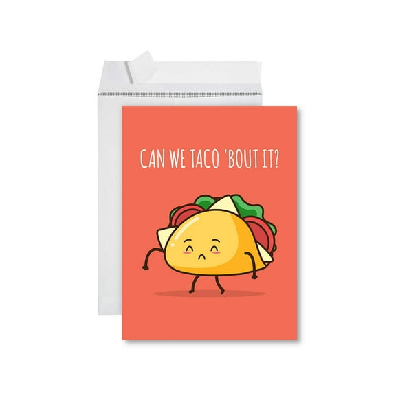 Koyal Wholesale Funny I'm Sorry Jumbo Card Can We To Bout It Blank I'm Sorry Greeting Card with Envelope 1-Pk