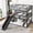 Black, variant on Full over Full over Full Bunk Bed Frame with Safety Guardrails and Ladder,Metal Triple Bunk Bed with Able to Split for Bedroom, Apartment, Mattress not included, No Spring Box Required,Black