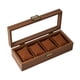 thumbnail image 2 of Caja para relojes Premium para hombre y mujer, contenedor a prueba de polvo, elegante con tapa acrílica. 4 ranuras, 2 of 9