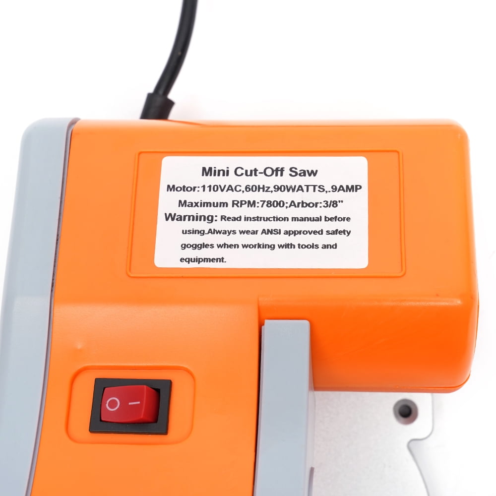CNCEST 110V Mini Bench Cut Off Saw Desktop High-Speed Miter Saw Adjustable Miter Gauge for Metal Wood Cutting DIY Working AC 2" Blade US