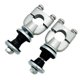 thumbnail image 4 of 2 piezas de elevadores de manillar para motocicleta, abrazadera de montaje de 7/8 pulgadas (22 mm) para motocicletas de motocross, color plata., 4 of 5