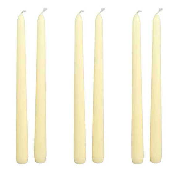 Dripless Taper Candles Unscented Candles 6 Candles Sticks Long Burning 10 Inch