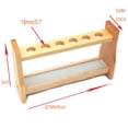 thumbnail image 2 of HUGFEGWE 0.7" (18mm) Holes Wood Wooden Test Tube Rack Holder Stand for API 10ml 25ml Test Tubes Lab Tube Racks Pen Holder (10ml 6Slots) UA824-1851, 2 of 6