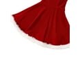 thumbnail image 5 of Toddler Baby Girl Christmas Dress Slip Velvet Ruffle A-line Dress Xmas Party Princess Santa Dress, 5 of 8