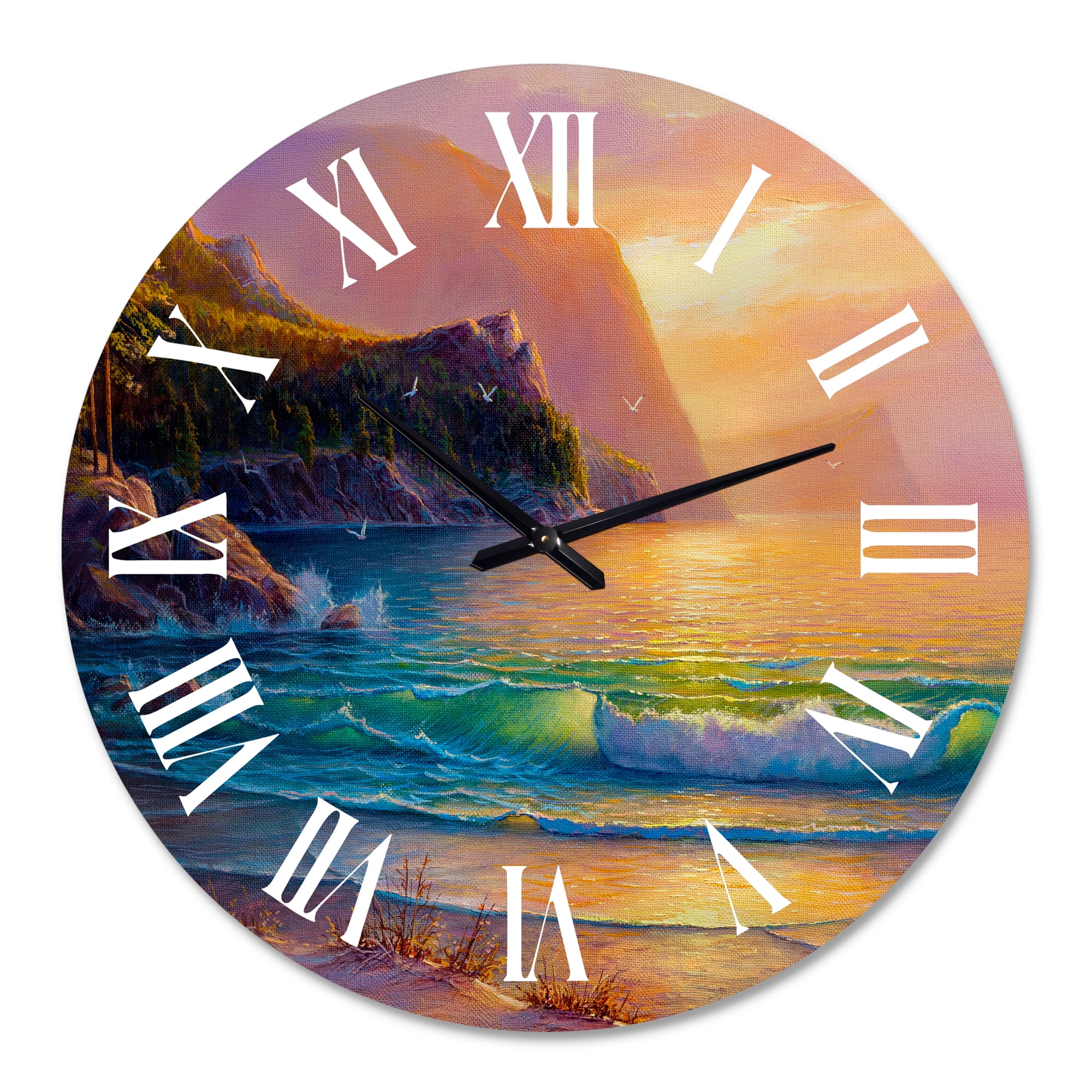 Designart 1 in Coastal Wall Clock