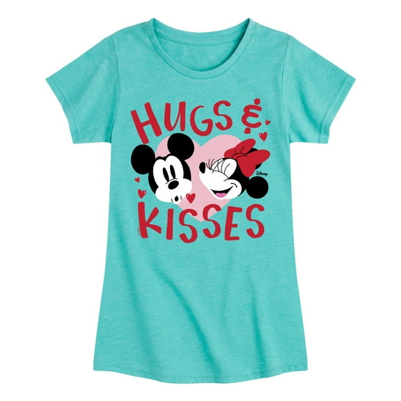 Disney - Hugs And Kisses - Toddler & Youth Girls Short Sleeve Graphic T-Shirt