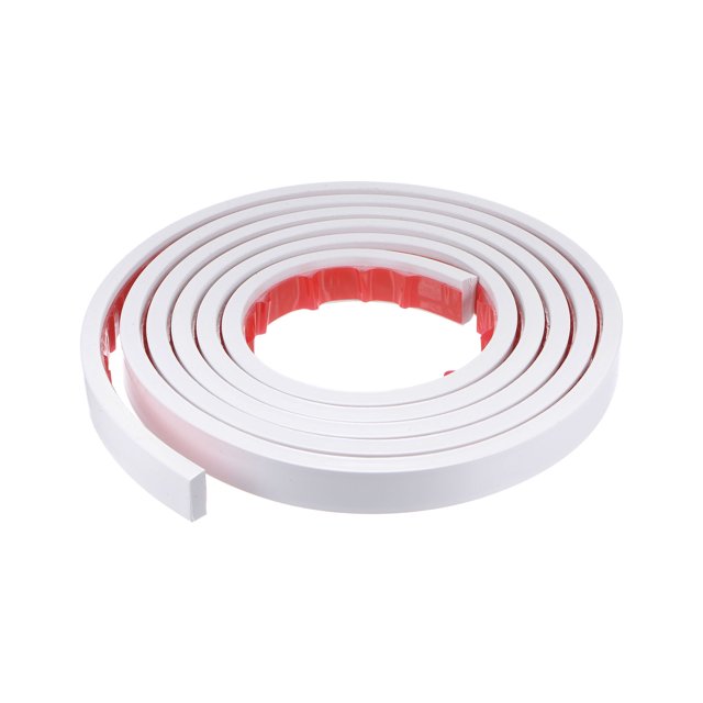 Moldura Adorno Pelar y Pegar 0.79" x 8.2 Pies Flexible Autoadhesivo Adorno para Espejo, Pared, Blanco Unique Bargains molduras y molduras de pared de madera