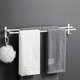 thumbnail image 3 of Toallero gratis, espacio perforado, baño de aluminio, inodoro, toallero doble, almacenamiento de toallas, estante de baño colgante de pared de 40CM, 3 of 5