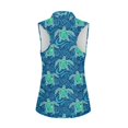 thumbnail image 2 of Whosucclay Sea Turtle Wave Print Workout Tank Tops for Women Zip Up Sleeveless Fashion Womens Golf Shirt XS - 2XL, 2 of 8