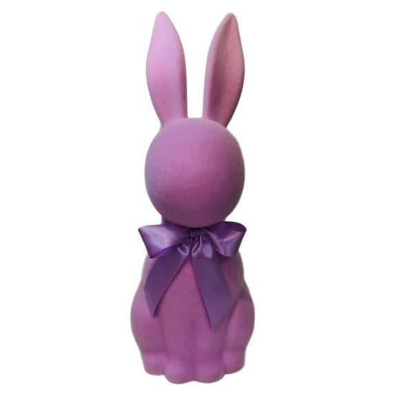 Flocked Bunny Tabletop Decoration, Purple, 27", Easter by Way To Celebrate