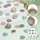 thumbnail image 4 of 48 piezas de dijes redondos planos de flores de 8 estilos, 18 mm, estilo bohemio, colgantes de caleidoscopio con estampado de aleación., 4 of 6