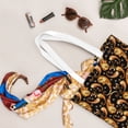 thumbnail image 5 of DouZhe Reusable Grocery Bags, Gold Paisley Ethnic Style Lightweight Polyester Canvas Cloth Tote Bag for Travle Gym Shopping School, 15" x 16", 5 of 7