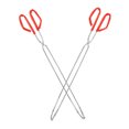 thumbnail image 3 of STRANDCHIC 2Set Metal Clip Trash Picking Tool Extended Reach Garbage Grabber Silver Red 11.8X4.1X1.6In, 3 of 7