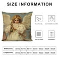 thumbnail image 5 of Nawypu Vintage Christmas Angel Throw Pillow Cover Old Fashioned Christmas Antique Victorian Christmas Pillowcase Decorative Cushion Case for Farmhouse Living Room Sofa Gift Ideas, 5 of 5