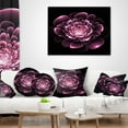 thumbnail image 4 of Designart Purple Glossy Typical Fractal Flower - Floral Throw Pillow - 12x20, 4 of 5