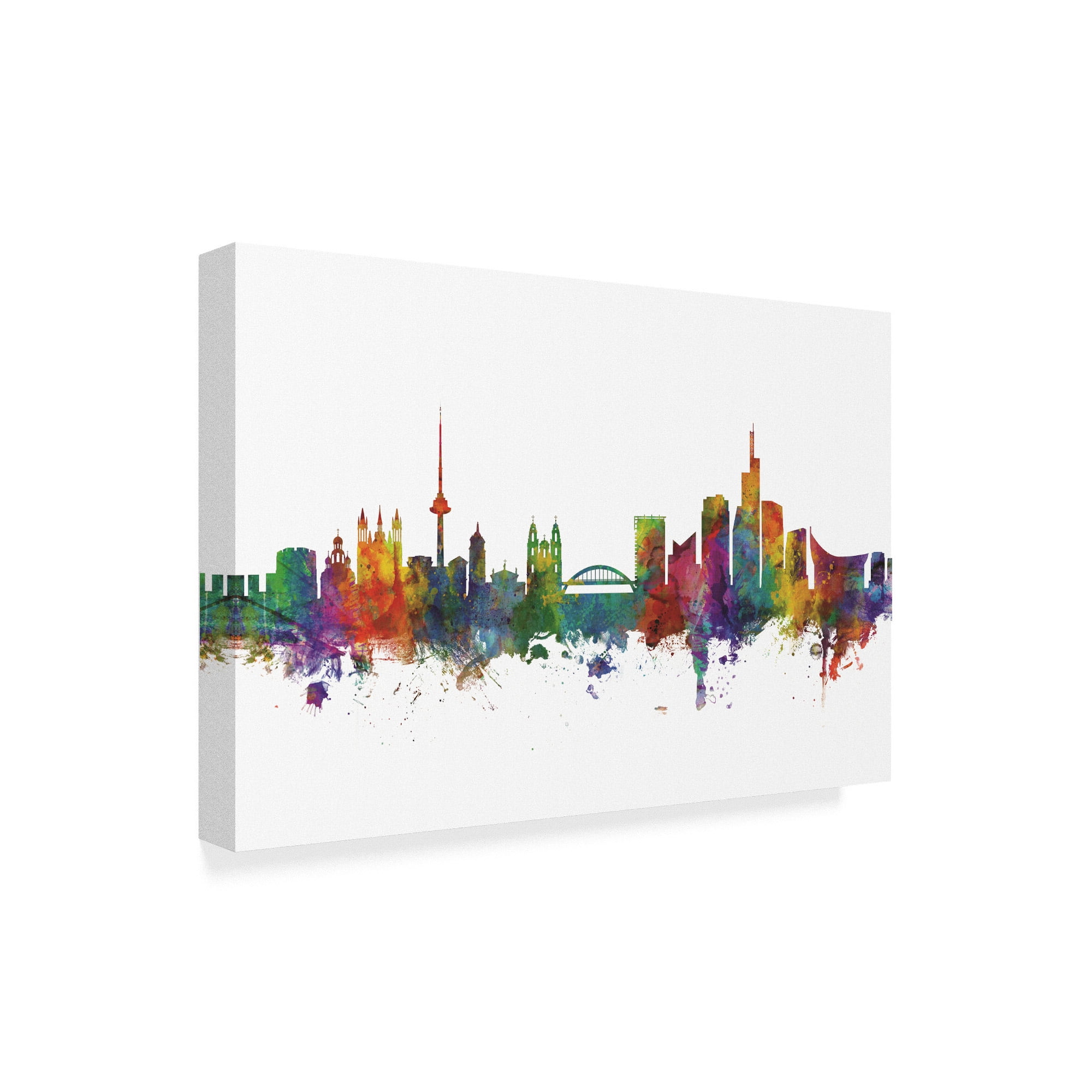 Trademark Fine Art 'Vilnius Lithuania Skyline II' Canvas Art by Michael Tompsett