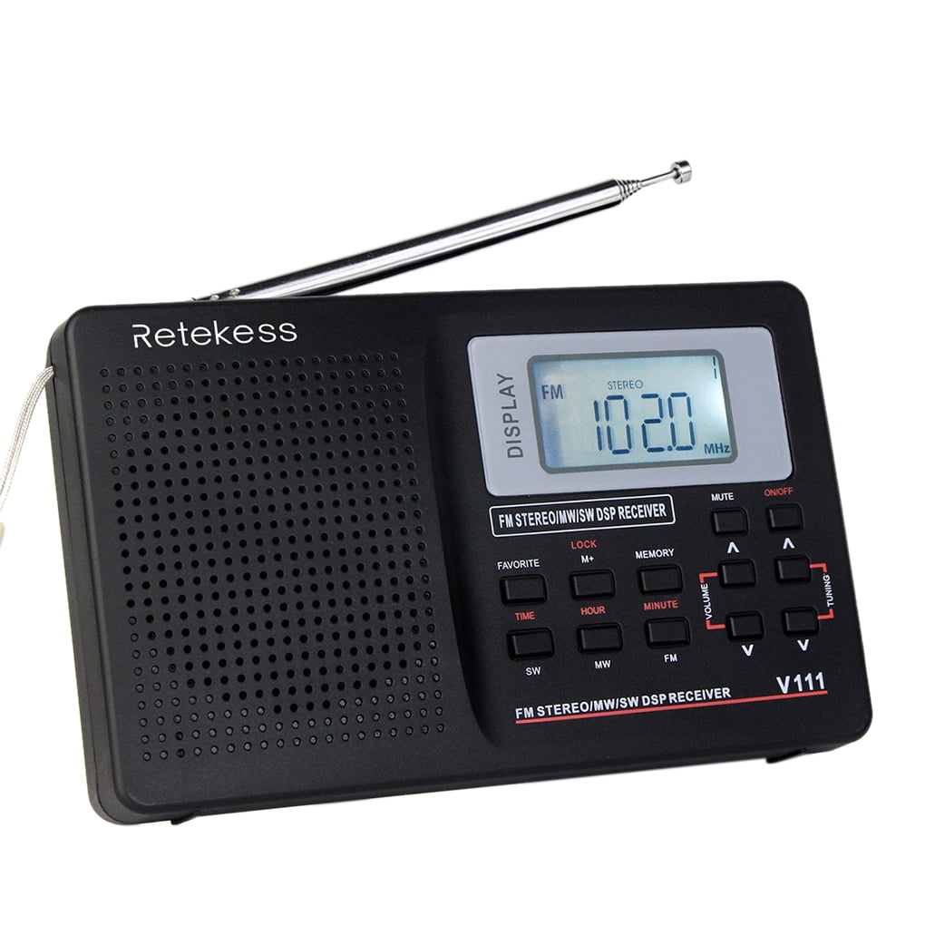 Retekess AM/SW/FM Stereo Radio with LCD Display Sleep Timer World Band Receiver 