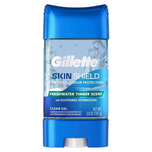 Gillette Clear Gel Antiperspirant and Deodorant for Men Freshwater Timber Scent 3.8 oz