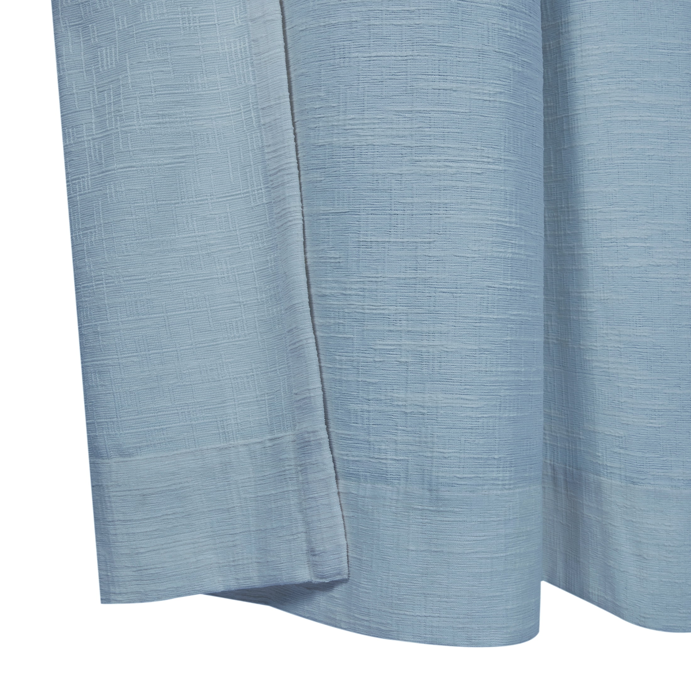 Better Homes & Gardens Textured Solid Chenille Light Filtering Single Curtain Panel, Blue Silver, 50"W x 95"L