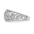 thumbnail image 3 of 14K White Gold Wedding Diamond Round Ring Band, Size 6, 3 of 7