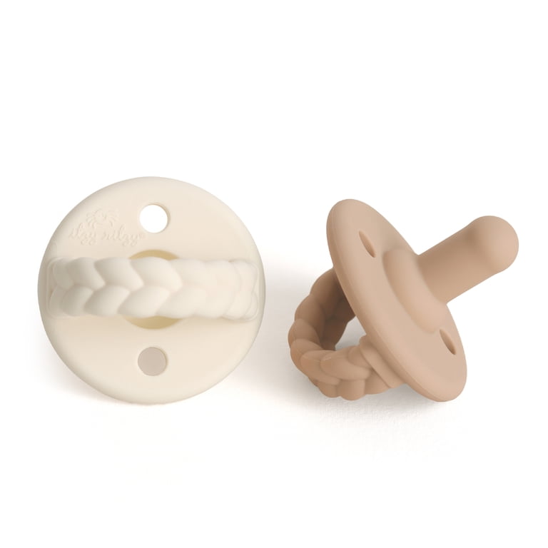 Itzy Ritzy Silicone Pacifier Set of 2 Toast and Buttercream