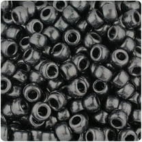 BeadTin Black Pearl 9mm Barrel Pony Beads (500pc)