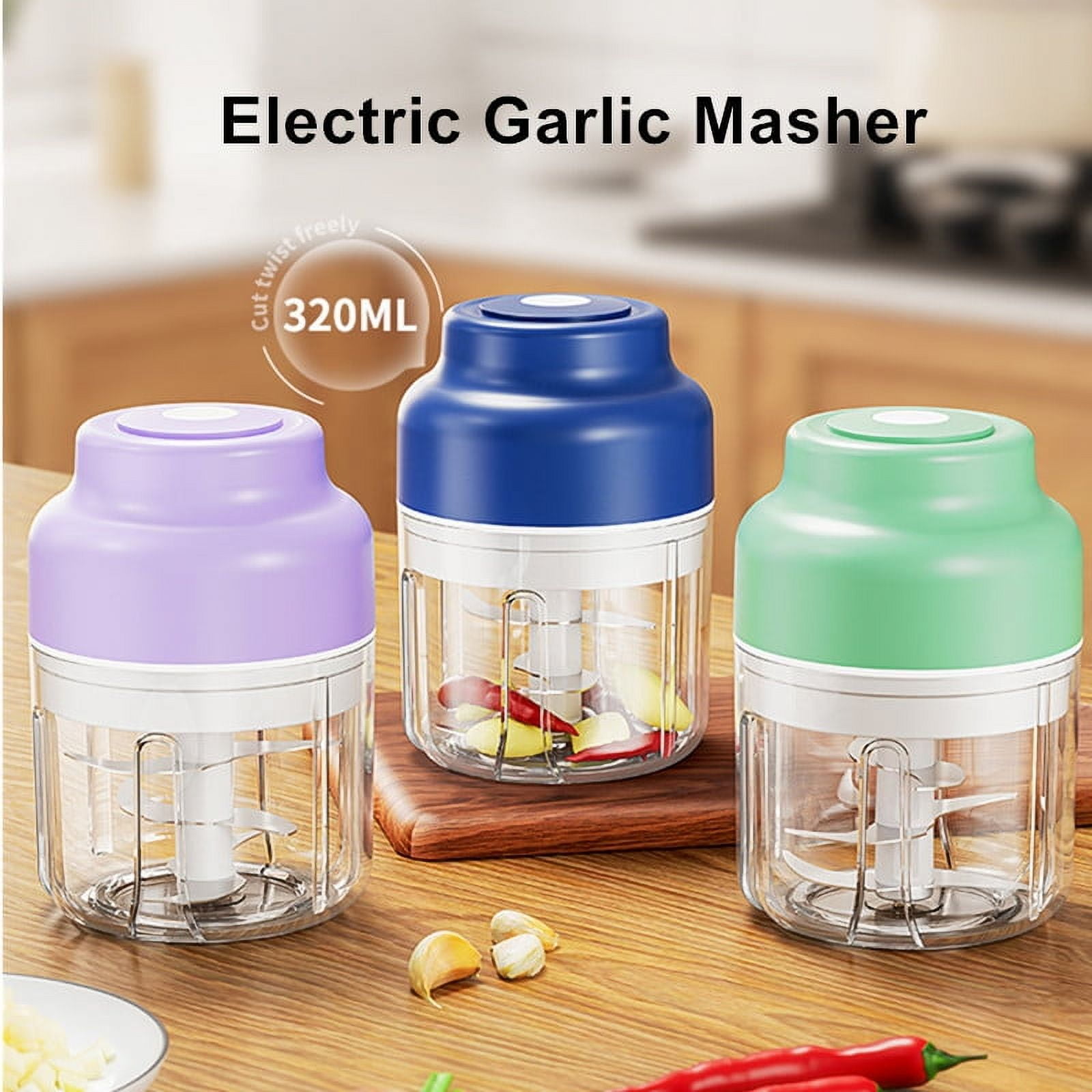 Totoro Hero Electric Garlic Puree Machine Wireless Mini Garlic Press Automatic Stirring And Peeling Machine Kitchen Garlic Puller Garlic