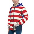 thumbnail image 2 of Kdxio American Astronaut Runs Forward Pattern Kids Boys Girls Zip Up Hoodie 3D Printed Hooded Sweatshirt Hoody Coat with Pocket 7-12 Y-Medium, 2 of 6