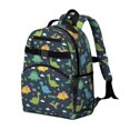 thumbnail image 2 of Dinosaur Pattern with Text Elements Cute School Backpack Bag for School with Padded Back and Adjustable Shoulder Straps 15.25"x11.5"x5.25", 2 of 5