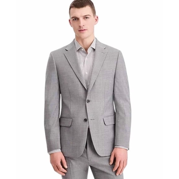 Tommy Hilfiger Mens Modern fit Suit Jacket Blazer 42 S Grey Solid Stretch Wool