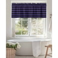 thumbnail image 4 of Halloween Theme Valances for Windows Purple and Black Stripes Valance Rod Pocket Light Filtering Short Window Treatments Curtains for Kitchen Bathroom Living Room Bedroom, 1 Panel, 60 x 18 Inch, 4 of 7