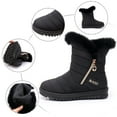 thumbnail image 3 of eczipvz Womens Shoes Snow Shoes Boots Boots Boots Snow Warm For Women's Boots Ankle Winter Boots Warm women's boots Womens Wide Winter Boots (Black, 7.5), 3 of 5