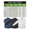 thumbnail image 3 of Boys School Uniform Long Sleeve Button-Up Casual Shirt, Fashion Stretch Dress Shirt, Sizes 8-20, 3 of 8