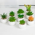 thumbnail image 6 of Shenmeida Artificial Succulent Plants in Pots Fake Small Greenery Potted Succulent Plants for Shelf Bathroom Office Desk Table Centerpiece Kitchen Window Sill Decor, 6 of 7